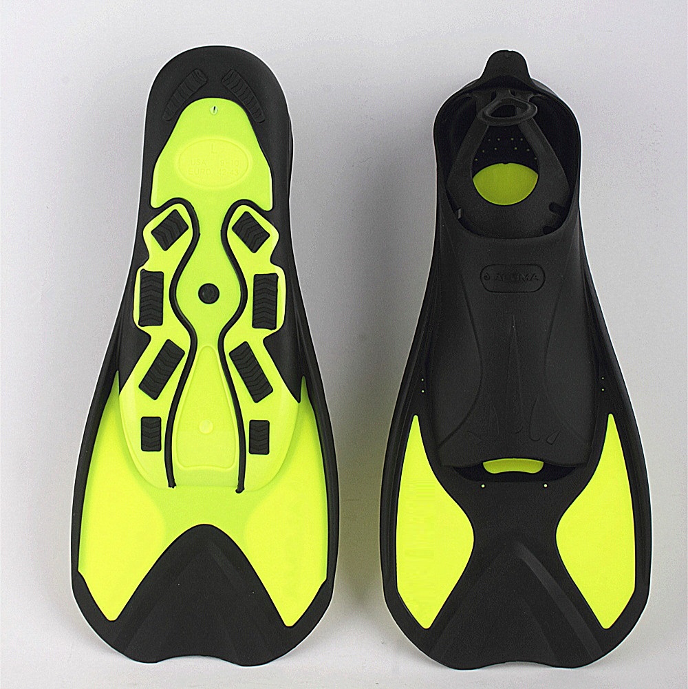 Chân nhái lặn biển 680 - YELLOW, chân vịt lặn biển, chất liệu silicone ôm chân cao cấp - POKI