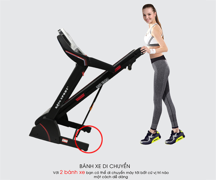 Máy Chạy Bộ Kingsport Kungfu Đơn Năng (Trắng)