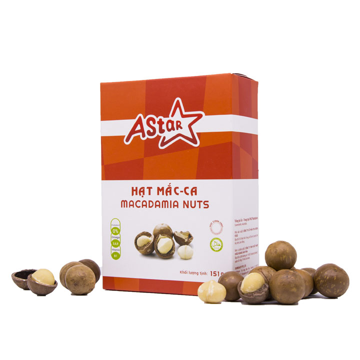 Hạt Mắc Ca Úc Cao Cấp Loại 1 Nhập Khẩu ASTAR 151g