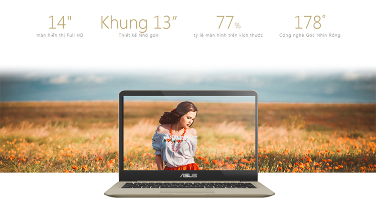 Laptop Asus Vivobook S14 S410UA-EB633T Core i3-8130U/Win 10 (14 inch) - Gold - Hàng Chính Hãng