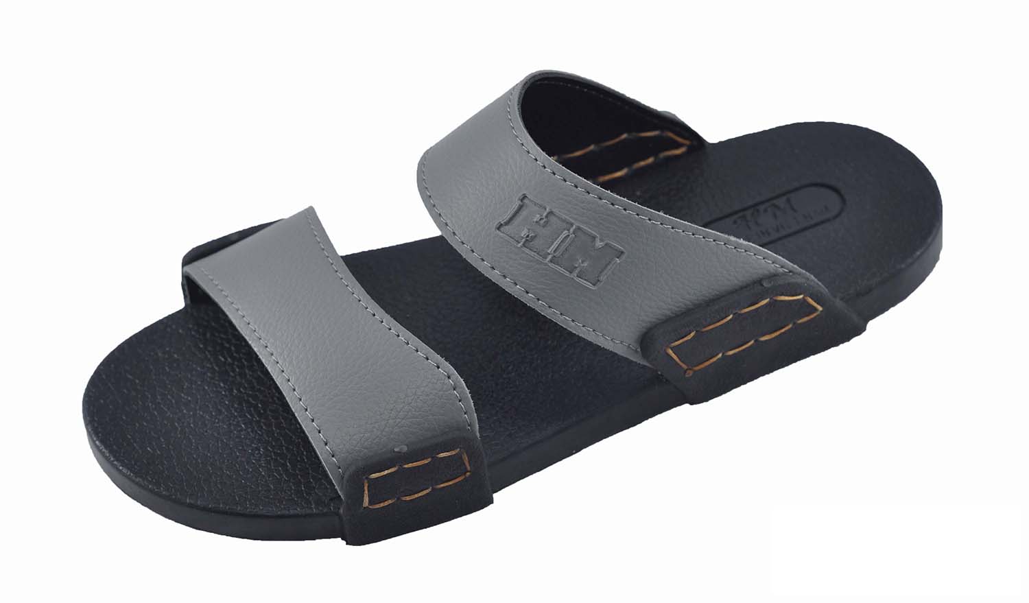 Dép nam hai quai da PU cực bền - TPUC-71 ( Xám)