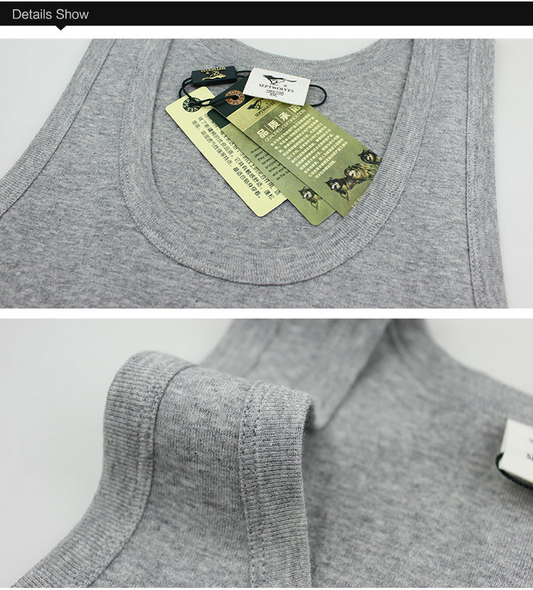 Seven wolves (SEPTWOLVES) seven wolves men's vest cotton sports fitness womb male spring and summer rendering sweater 98702 white XXL