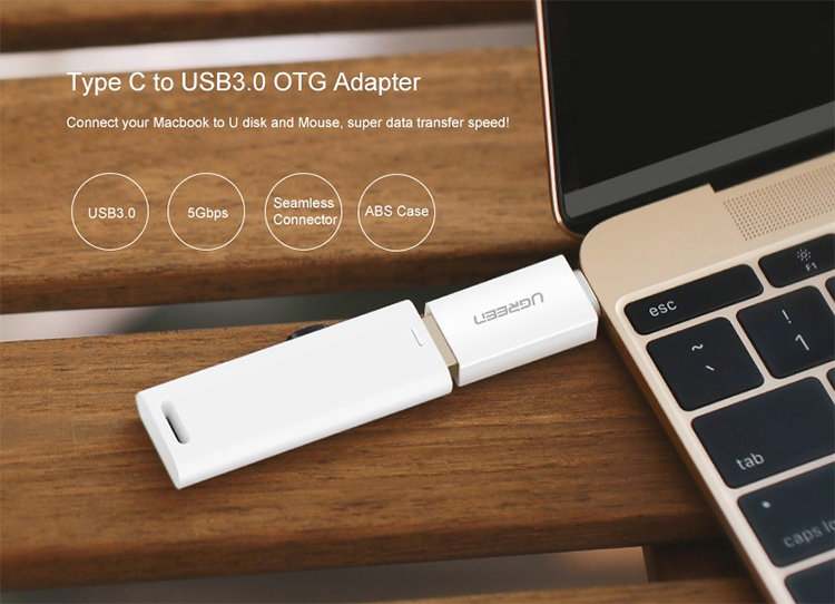 Cáp USB-C To USB 3.0 Chính Hãng Ugreen (30155)