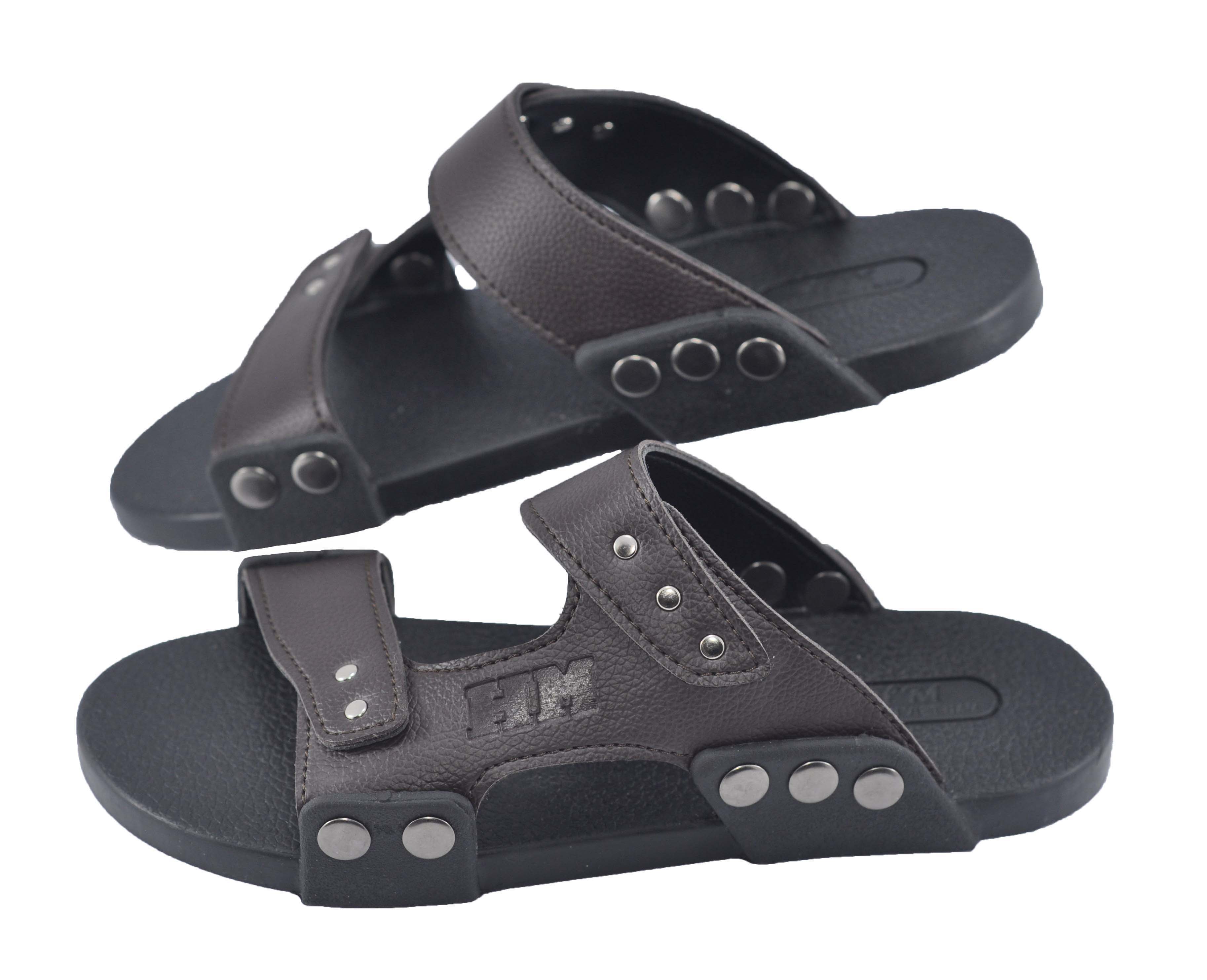 Dép nam da PU chất lượng cao- TPU-84 ( Nâu)