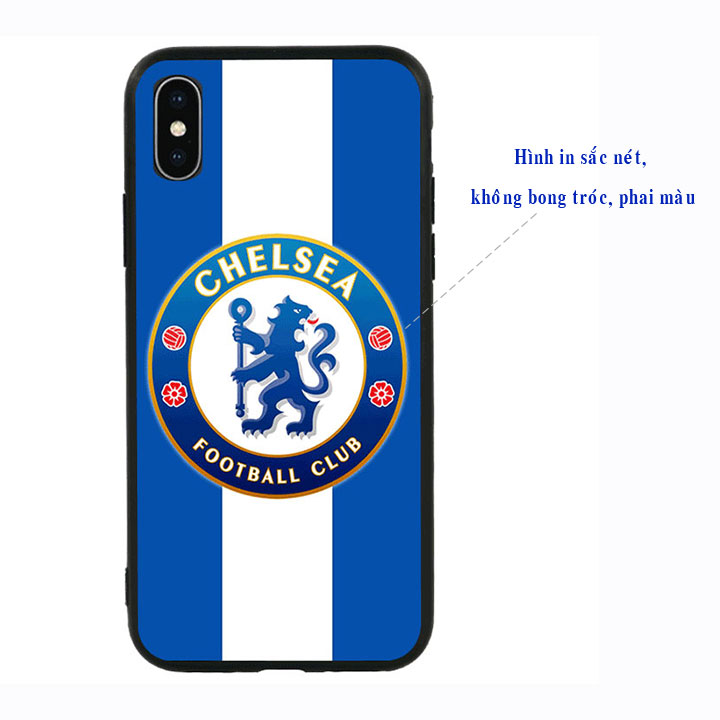 Ốp lưng viền TPU cao cấp cho Iphone X - Clb Chelsea 01