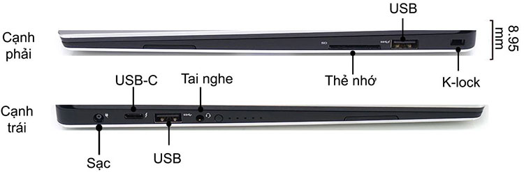 Laptop Dell XPS13 9360 70148070 Core i5-8250U/Win10 + Office 365 (13.3 inch)