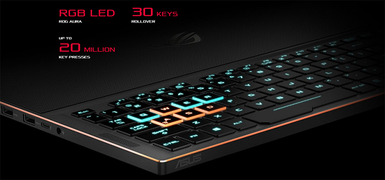 Laptop Gaming Asus ROG Zephyrus GX501GI-EI018T Core i7-8750H/Win10 (15.6 inch) - Black Aluminum - Hàng Chính Hãng