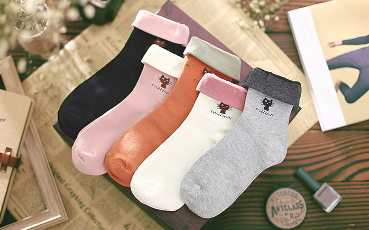 Beijirog Women's Cartoon Socks 5 pairs