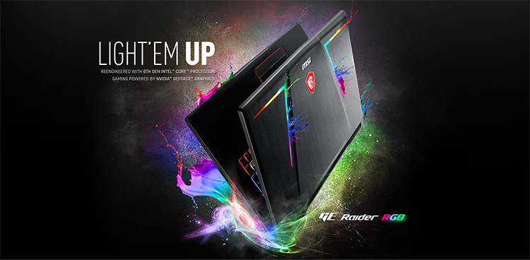 Laptop Gaming MSI Raider RGB Edition GE73 8RF-249VN Core i7-8750H/Win10 (17.3 inch) - Black - Hàng Chính Hãng