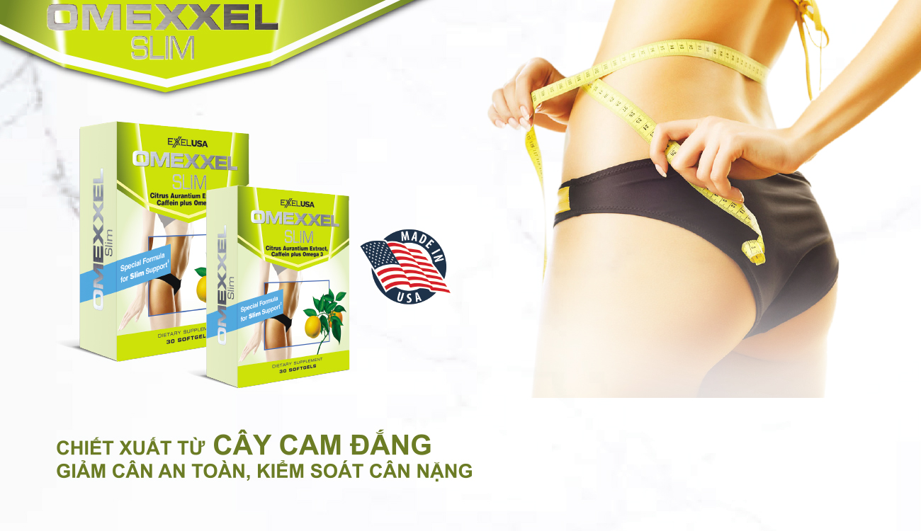 Thực Phẩm Chức Năng Giảm Cân An Toàn - Kiểm Soát Cân Nặng Và Giảm Thèm Ăn Omexxel Slim (Hộp 30 Viên)