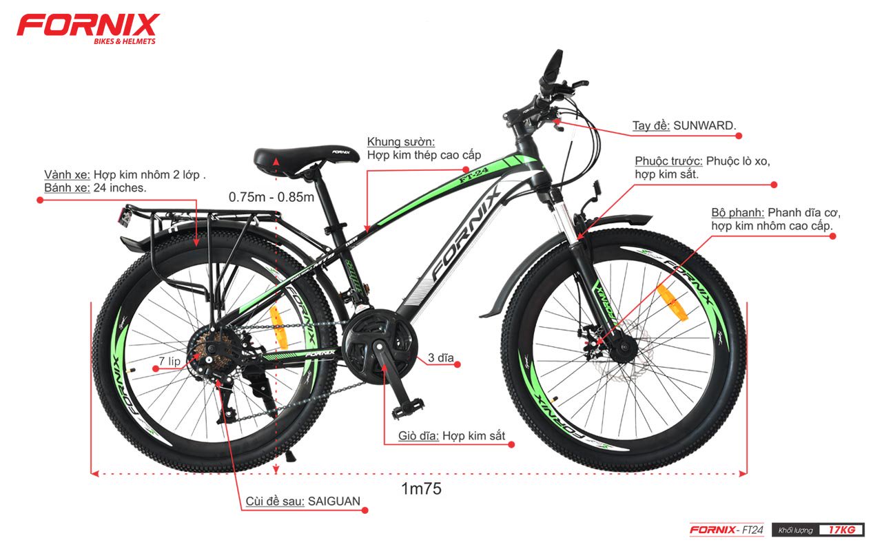 Xe Đạp Địa Hình Thể Thao Fornix FM26