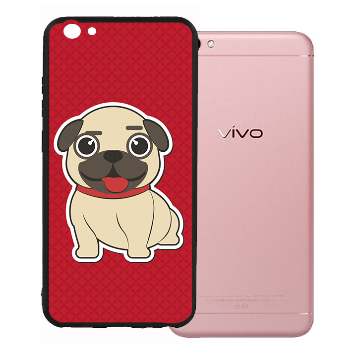 Ốp lưng viền TPU cao cấp cho Vivo V5 - Kute Dog 01