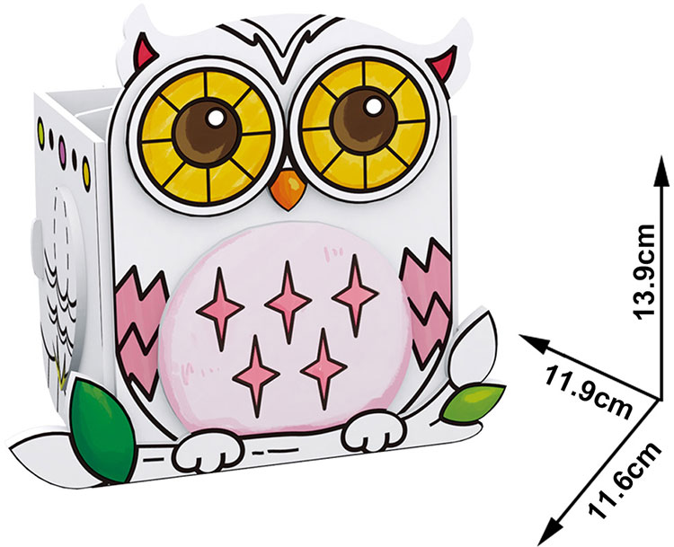 Mô Hình Giấy Cubic Fun Hộp Viết Con Cú Và Khung Hình Hưu Cao Cổ P695H