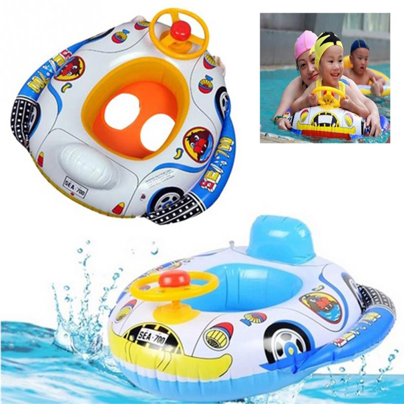 Phao bơi trẻ em xỏ chân ô tô CHỐNG LẬT cho bé từ 0-5 tuổi, thiết kế độc đáo, màu sắc ngộ nghĩnh - POKI