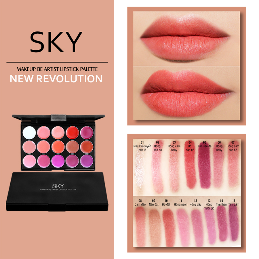 Bảng Son 15 Màu Sky Palette