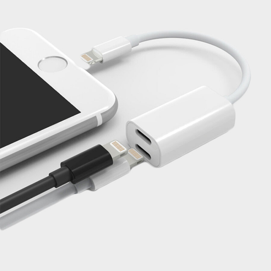 Cáp Hai Cổng Tai Nghe Và Sạc Stirrup Cho Iphone 7/8/X  
