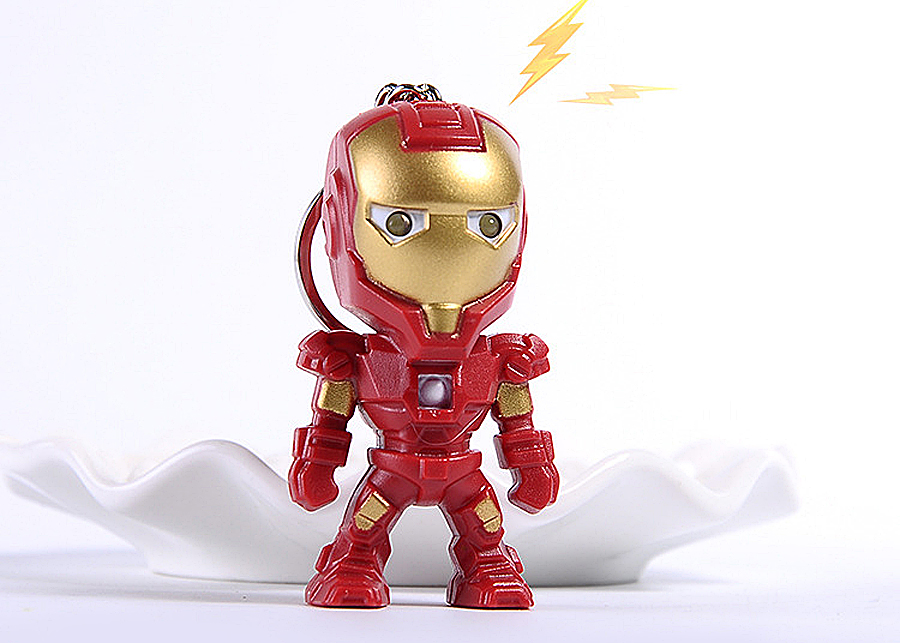 Móc khóa Iron-man có đèn led Winwinshop88 - Màu Đỏ