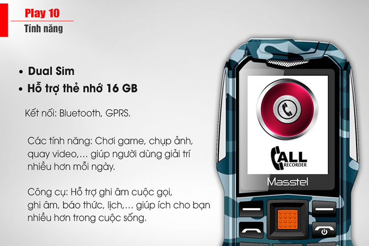 Điện Thoại Masstel Play 10