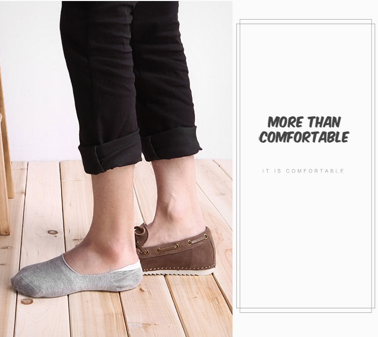 Antarctic (Nanjiren) 5 pairs of men's socks men's sports boat socks leisure solid color socks male spring and summer new mesh breathable shallow mouth stealth socks are code