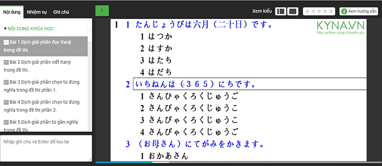 Hướng Dẫn Cách Giải Và Dịch Đề Thi JLPT N5 KYNA NN28