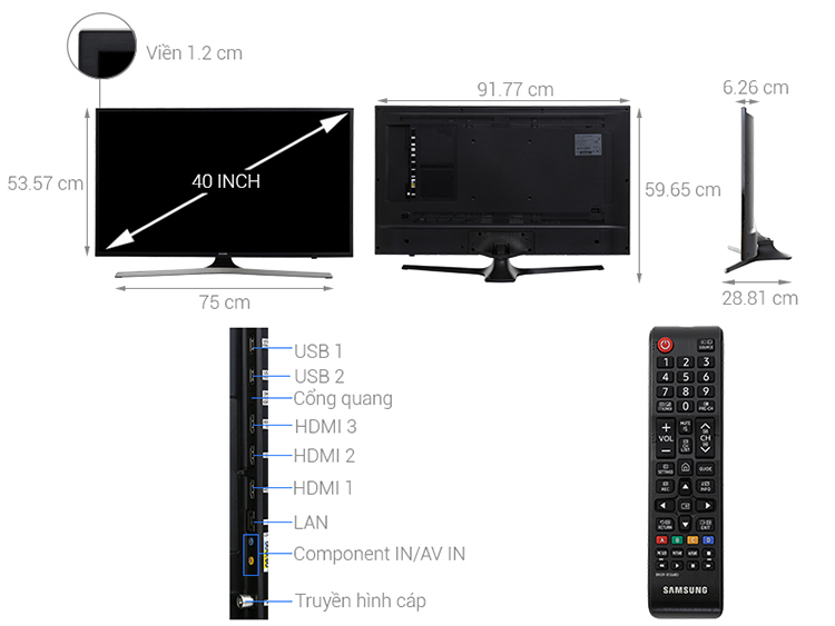 Smart Tivi Samsung 40 inch 4K UHD UA40MU6103