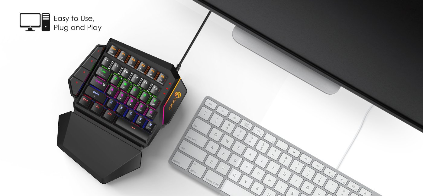 Combo Bàn phím cơ một tay Gamesir GK100 Gaming Keypad + Dock GameSir X1 tặng chuột Dragon
