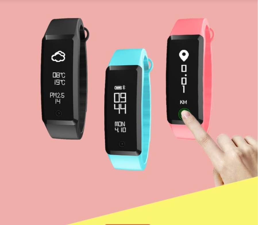 Vòng Đeo Tay Thể Thao Thông Minh Cảm Ứng Toàn Màn Hình QCT-W2 - Đen