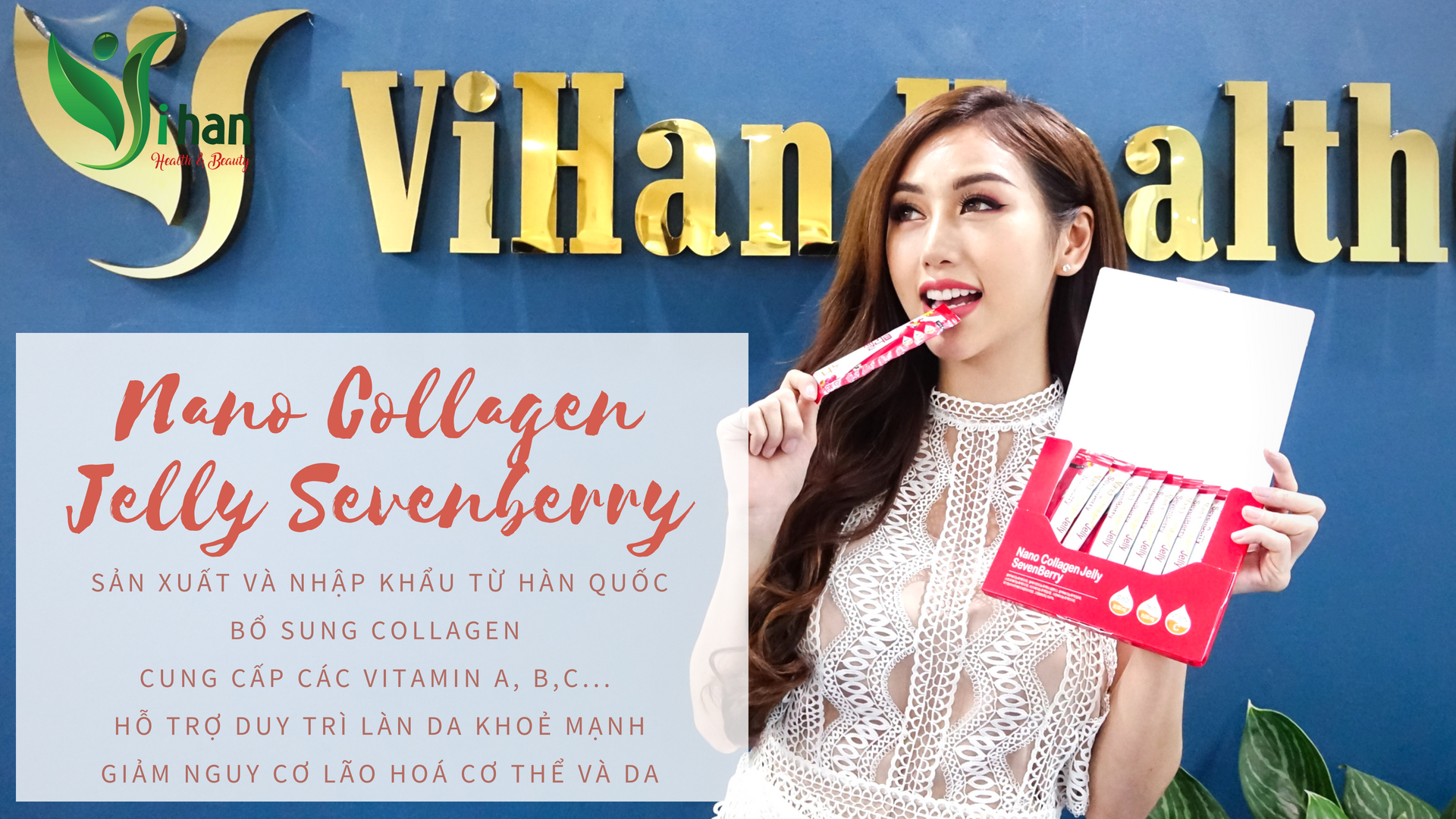 Combo 30 gói Nano Collagen Jelly Sevenberry chống lão hóa chống lão hóa làn da, giảm thiểu vết nhăn (15g/150 Kcal x 30 gói)