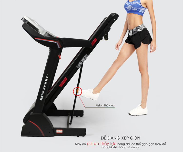 Máy Chạy Bộ Kingsport Kungfu Đơn Năng (Trắng)
