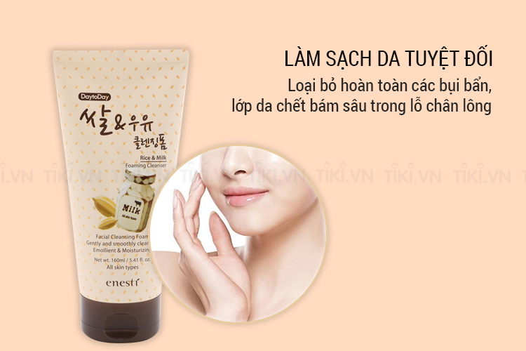 Sữa Rửa Mặt Daytoday Enesti Gạo Và Sữa Tươi (160ml)