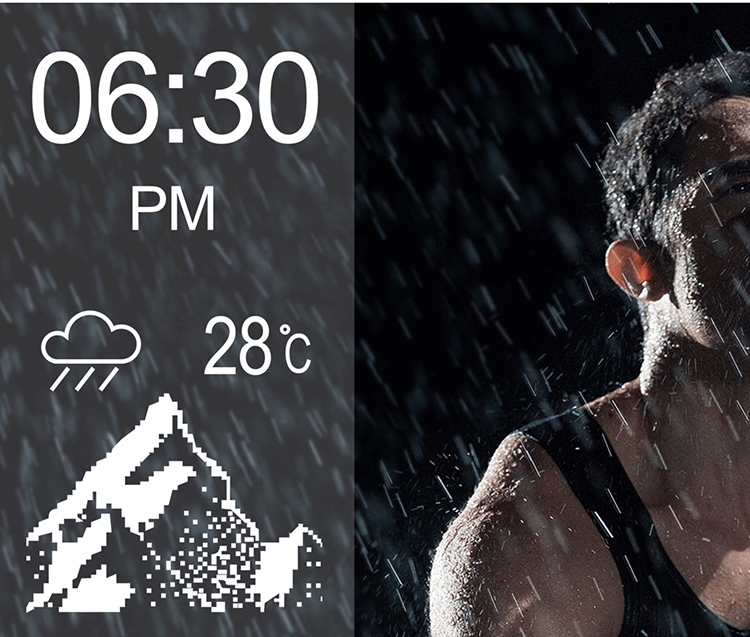 Vòng Đeo Tay Thể Thao Công Nghệ Chống Thấm Nước Đo Nhịp Tim Rung Khi Chạm Pom Pro - Đen