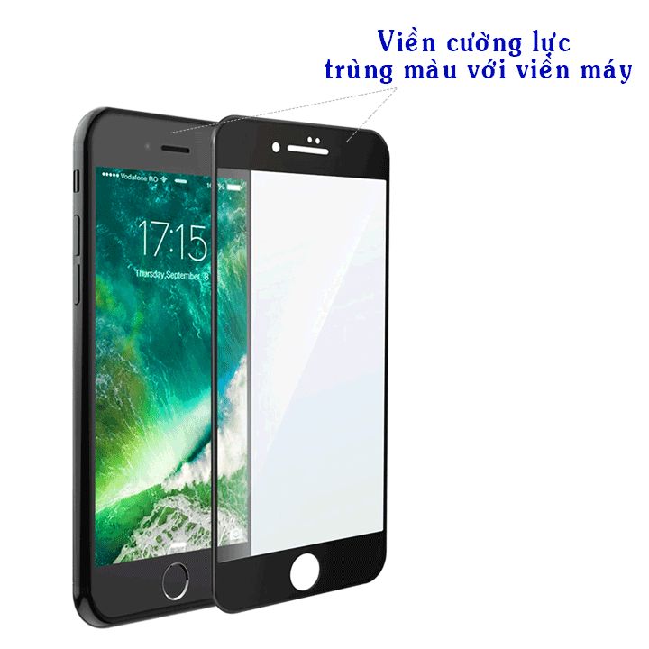 Kính Cường Lực Full Màn Hình 5D Cho Iphone 6 Plus - Màu Đen