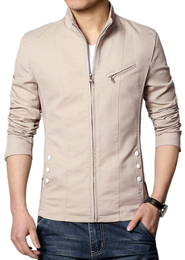 Áo Khoác Kaki Nam dây kéo phối Pigofashion PGAK69