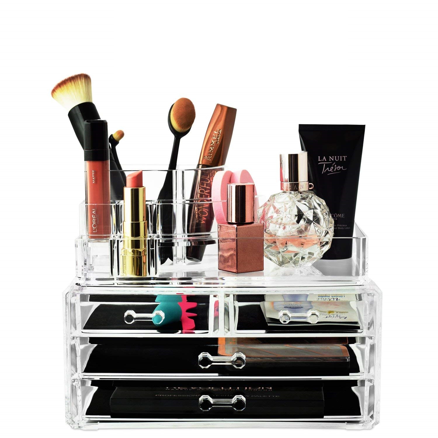 Khay đựng son mỹ phẩm, đồ trang điểm, trang sức cao cấp 4 ngăn 3 tầng ORGANIZER DMCDC005