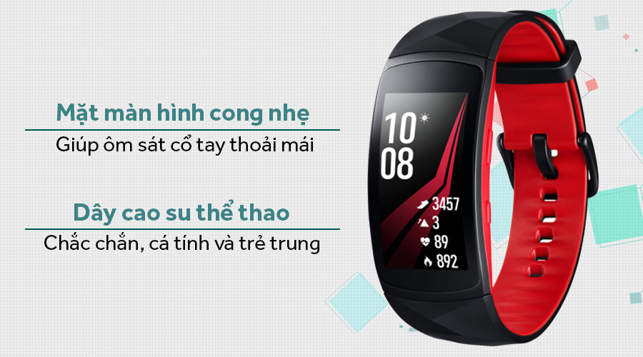 Đồng Hồ Thông Minh Samsung Gear Fit2 Pro - Hàng Chính Hãng - Đen