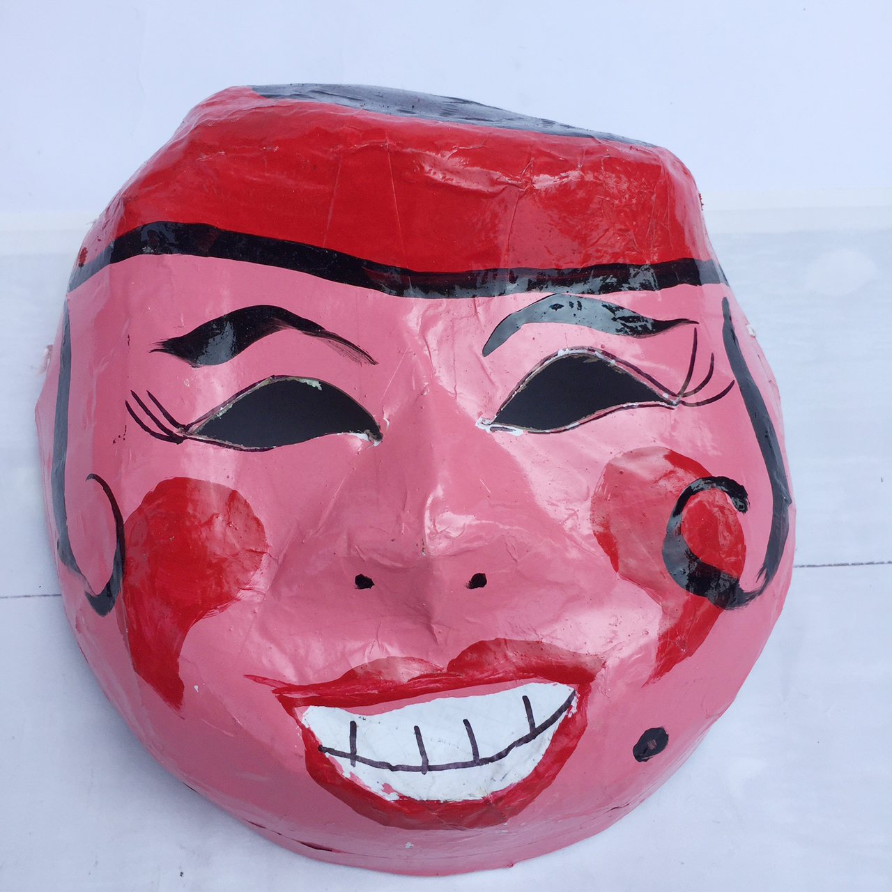 Mặt nạ trung thu truyền thống màu hồng - Mẫu phụ nữ ( loại nửa đầu)