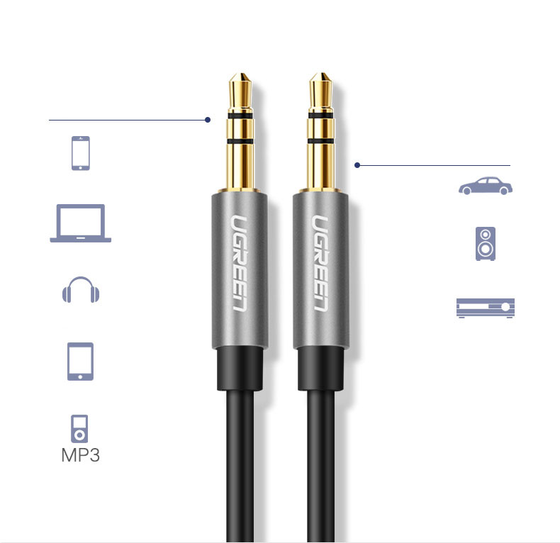Dây Cáp Audio UGREEN Car AUX 10733 1m