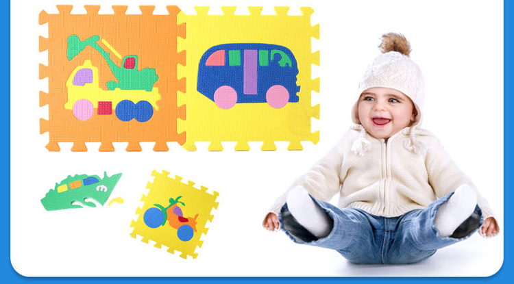 Xếp hình xốp phương tiện giao thông 30*30*1cm (9 miếng)