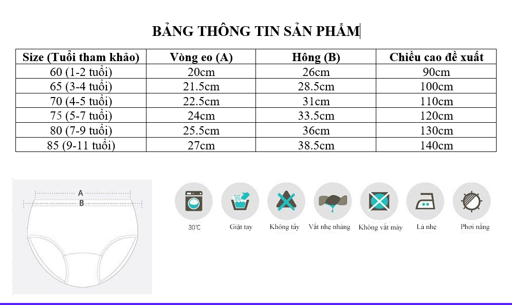 Combo 4 quần chip trẻ em organic ZOBEE QC 2002-1