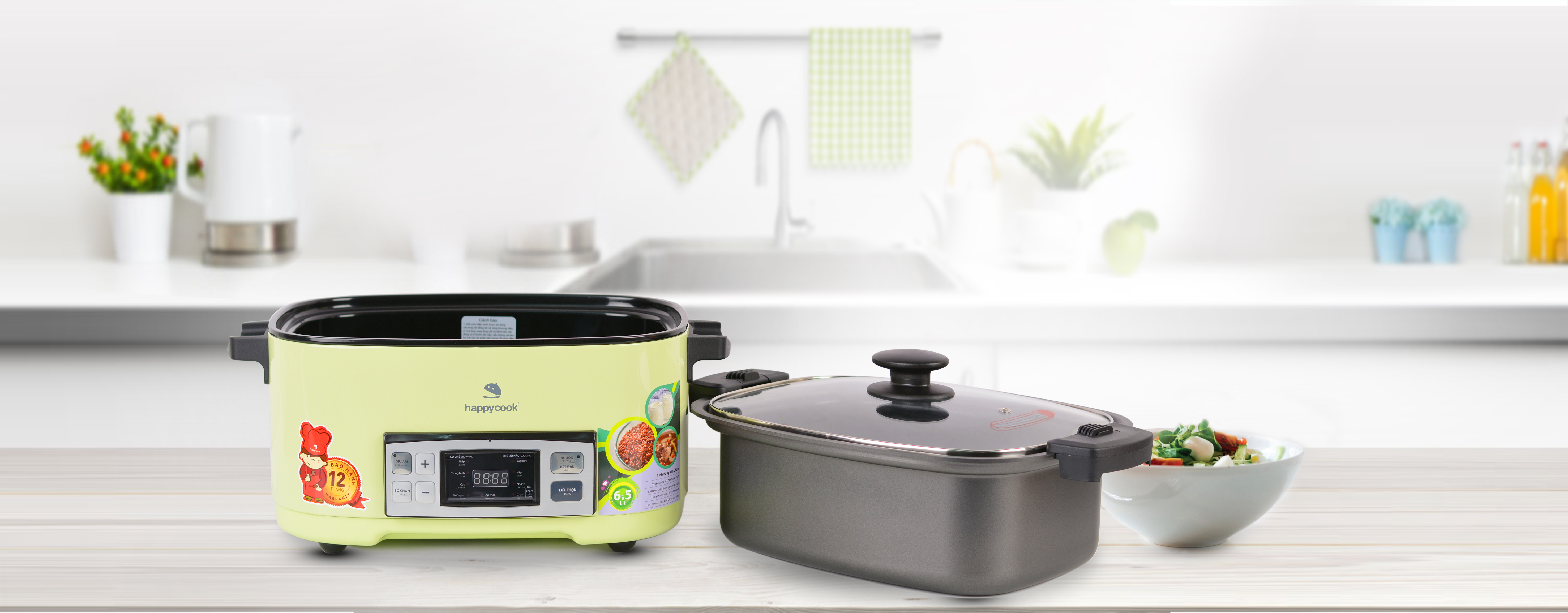 Nồi Điện Tử Đa Năng Happy Cook HCD-650D (6.5L)