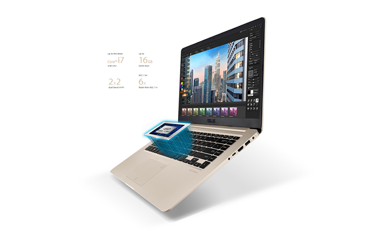 Laptop Asus Vivobook S15 S510UN-BQ182T Core i7-8550U/Win10 (15.6 inch) - Vàng - Hàng Chính Hãng