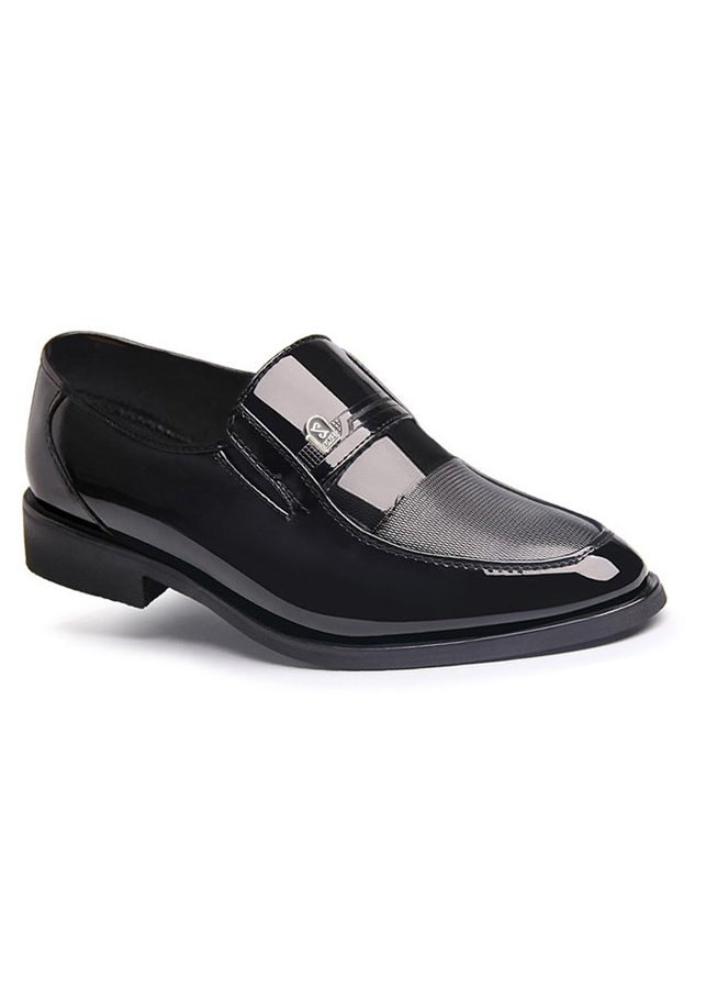  Giày Tây Da Nam Kiểu Xỏ Zapas GT004 (Đen)