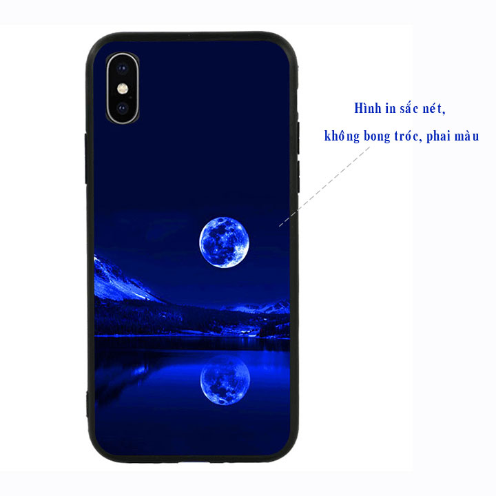 Ốp lưng viền TPU cao cấp cho Iphone X - Moon 02