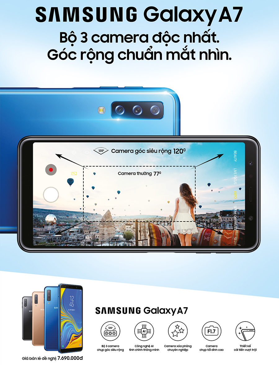 Điện Thoại Samsung Galaxy A7 (2018) - Hàng Chính Hãng