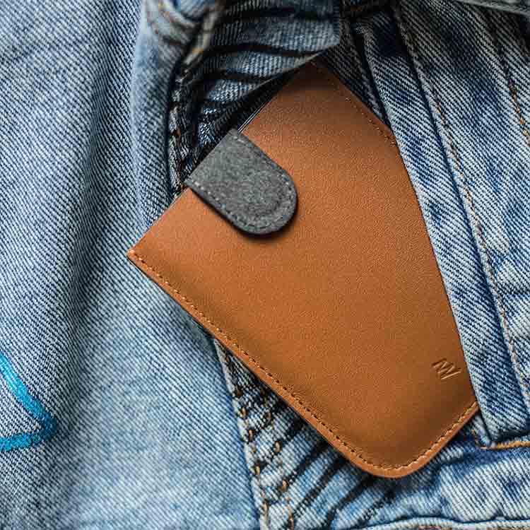 Ví Đựng Thẻ DAX Leather Allocacoc DesignNest - Nâu