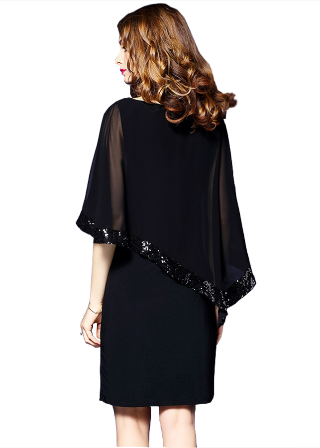 Đầm ôm phối cổ cách điệu D373