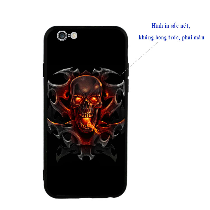 Ốp lưng viền TPU cao cấp cho Iphone 6 Plus - Đầu Lâu