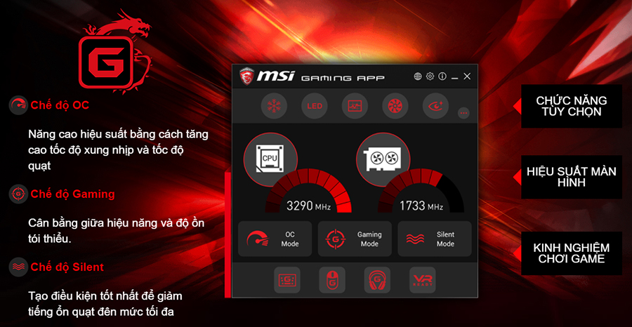 Card Màn Hình VGA MSI GTX 1060 GAMING X 6GB 192BIT 2 Fan 8-Pin DP HDMI DVI - Hàng Chính Hãng