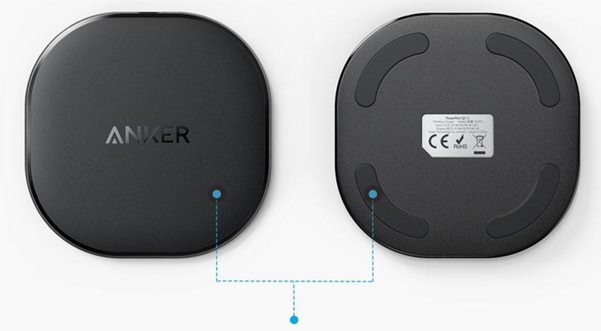 Đế Sạc Không Dây Anker PowerPort Chuẩn Qi 10W (Không Kèm Adapter) A2513 - Hàng Chính Hãng
