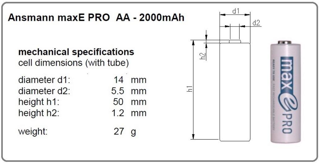 Pin Sạc AA Chuyên Nghiệp ANSMANN MAX-E Pro